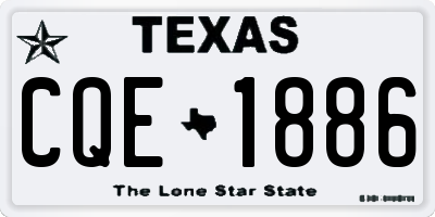 TX license plate CQE1886