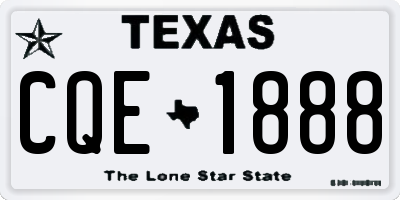 TX license plate CQE1888