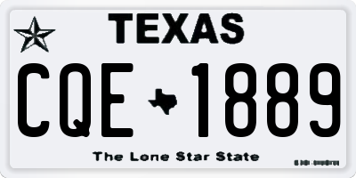 TX license plate CQE1889