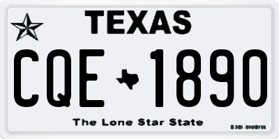 TX license plate CQE1890