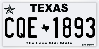 TX license plate CQE1893