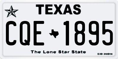 TX license plate CQE1895