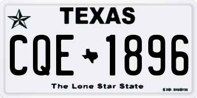 TX license plate CQE1896