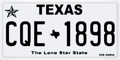 TX license plate CQE1898