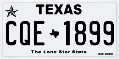 TX license plate CQE1899