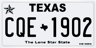 TX license plate CQE1902