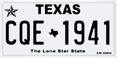 TX license plate CQE1941