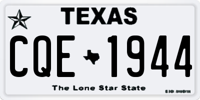 TX license plate CQE1944