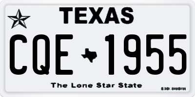 TX license plate CQE1955