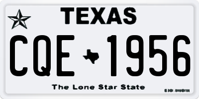 TX license plate CQE1956