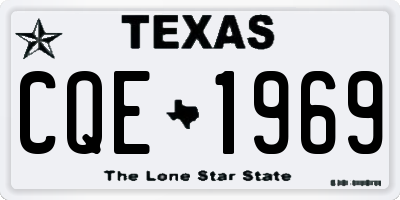 TX license plate CQE1969