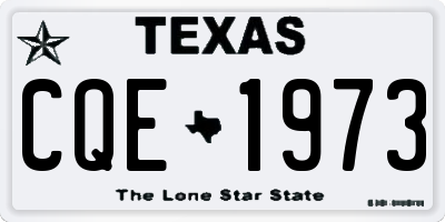 TX license plate CQE1973