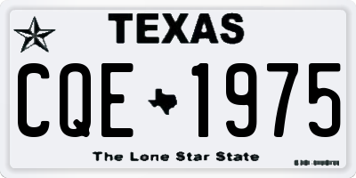 TX license plate CQE1975