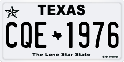 TX license plate CQE1976