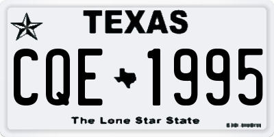 TX license plate CQE1995