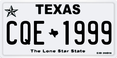 TX license plate CQE1999