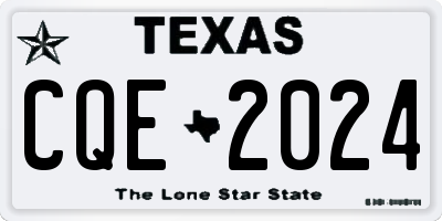 TX license plate CQE2024