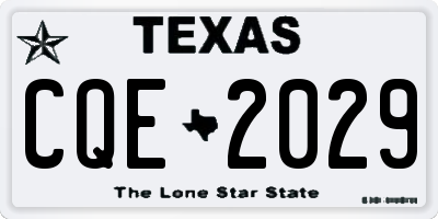 TX license plate CQE2029
