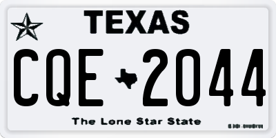 TX license plate CQE2044