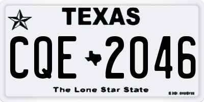 TX license plate CQE2046