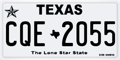 TX license plate CQE2055