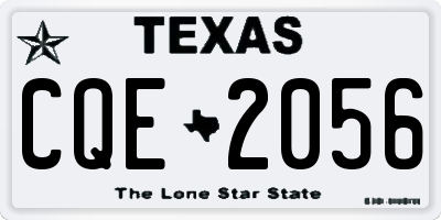 TX license plate CQE2056