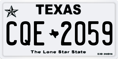 TX license plate CQE2059