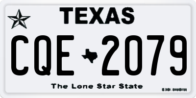 TX license plate CQE2079
