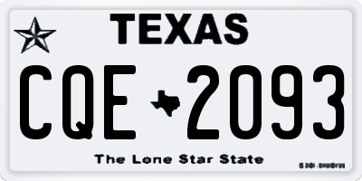 TX license plate CQE2093