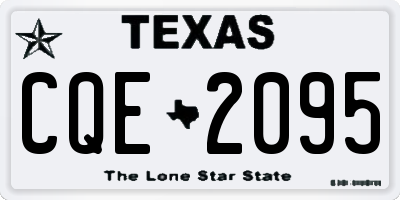 TX license plate CQE2095