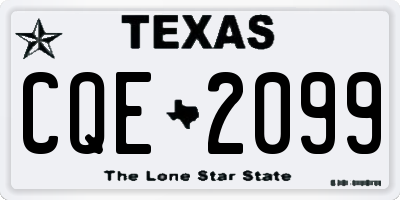 TX license plate CQE2099