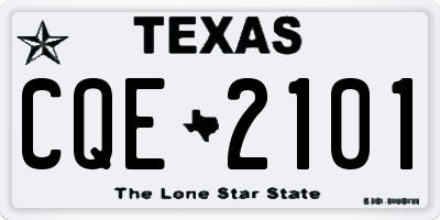 TX license plate CQE2101