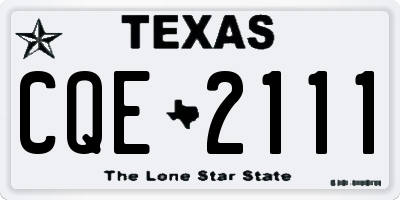 TX license plate CQE2111