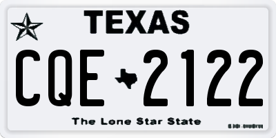 TX license plate CQE2122