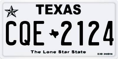 TX license plate CQE2124