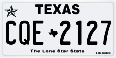 TX license plate CQE2127