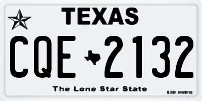 TX license plate CQE2132