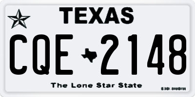 TX license plate CQE2148