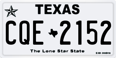 TX license plate CQE2152