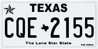 TX license plate CQE2155