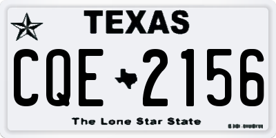 TX license plate CQE2156