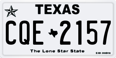 TX license plate CQE2157