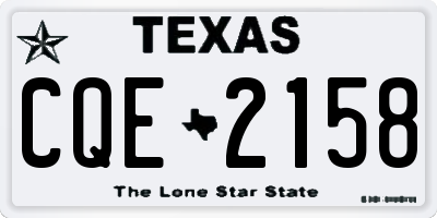TX license plate CQE2158