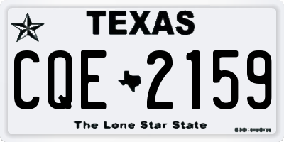TX license plate CQE2159