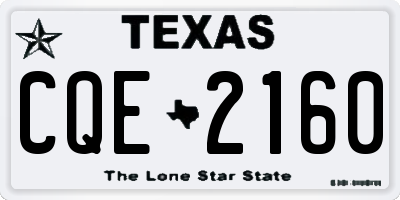 TX license plate CQE2160