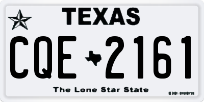 TX license plate CQE2161