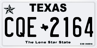 TX license plate CQE2164