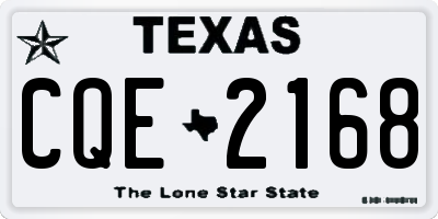 TX license plate CQE2168