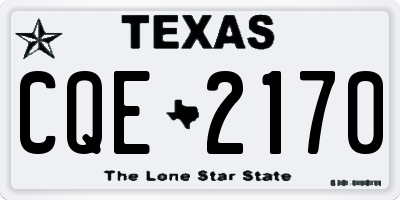 TX license plate CQE2170