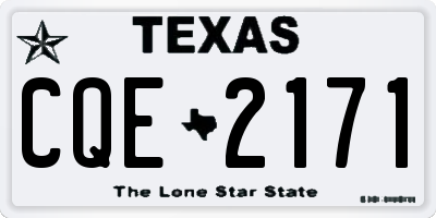TX license plate CQE2171